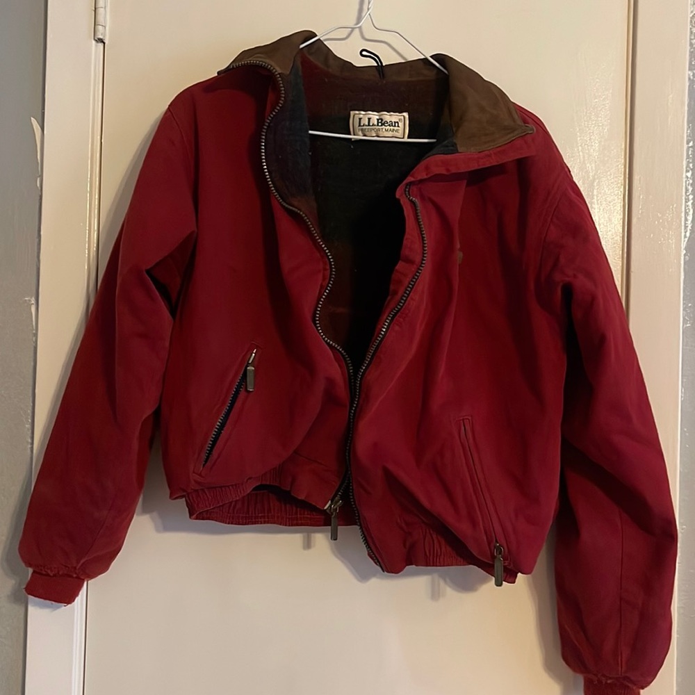 Vintage L.L. Bean red coat no tag but fits like a small